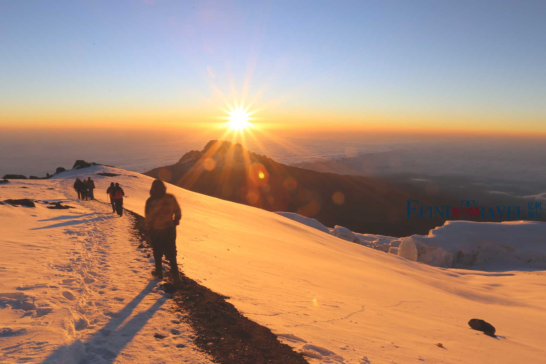 攀登乞力马扎罗山顶峰